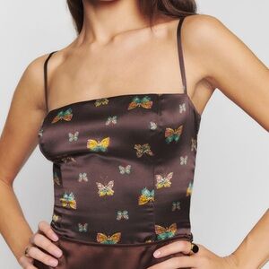 Reformation Overland Silk Top